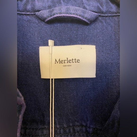 NWT Merlette Easton Denim Jacket Cobalt Blue Size XS - Picture 7 of 12